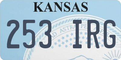 KS license plate 253IRG