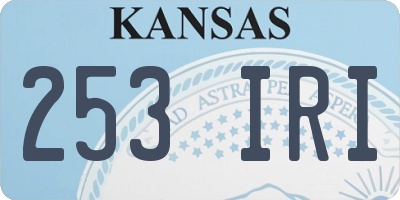 KS license plate 253IRI