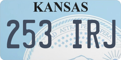 KS license plate 253IRJ