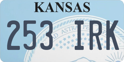 KS license plate 253IRK