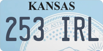 KS license plate 253IRL