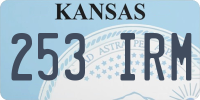 KS license plate 253IRM
