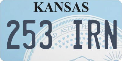KS license plate 253IRN