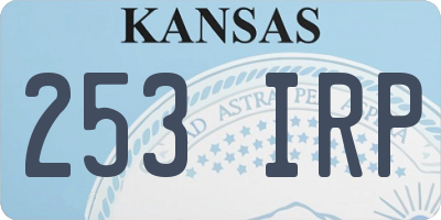 KS license plate 253IRP