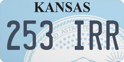 KS license plate 253IRR