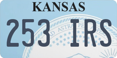 KS license plate 253IRS