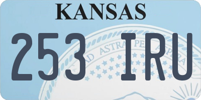 KS license plate 253IRU