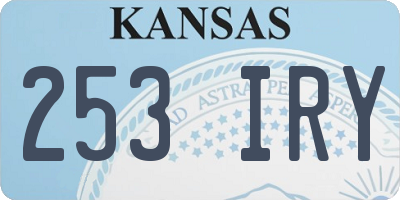 KS license plate 253IRY