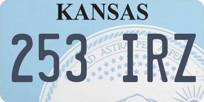 KS license plate 253IRZ