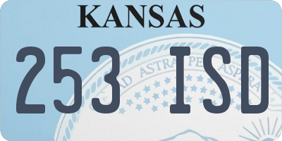 KS license plate 253ISD