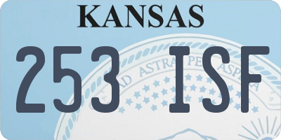 KS license plate 253ISF