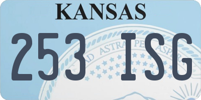 KS license plate 253ISG