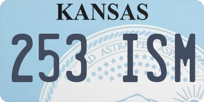 KS license plate 253ISM