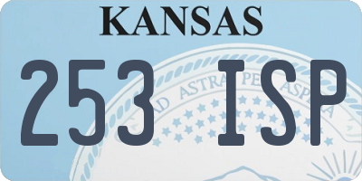 KS license plate 253ISP