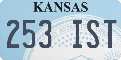 KS license plate 253IST