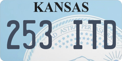 KS license plate 253ITD