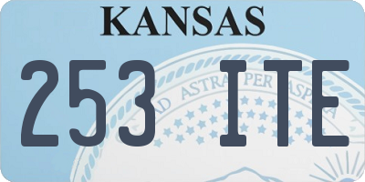 KS license plate 253ITE