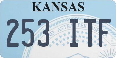 KS license plate 253ITF