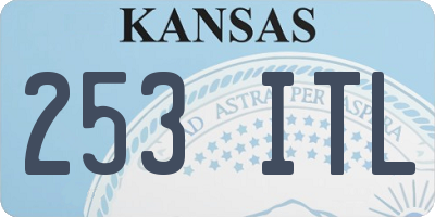 KS license plate 253ITL