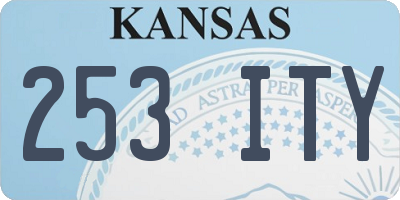 KS license plate 253ITY