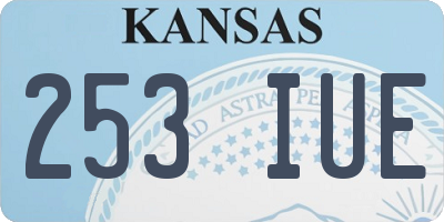 KS license plate 253IUE
