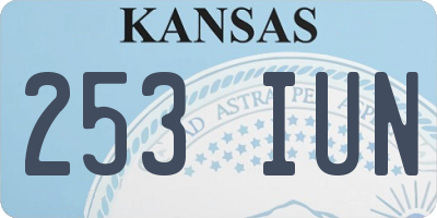 KS license plate 253IUN
