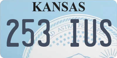 KS license plate 253IUS