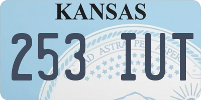KS license plate 253IUT