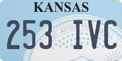 KS license plate 253IVC