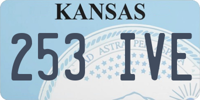KS license plate 253IVE