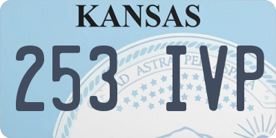 KS license plate 253IVP