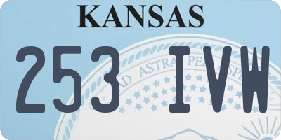 KS license plate 253IVW