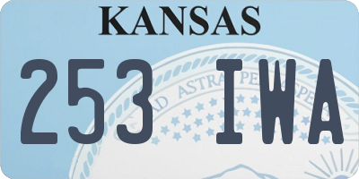 KS license plate 253IWA