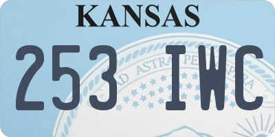 KS license plate 253IWC