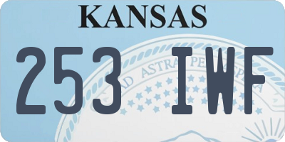 KS license plate 253IWF