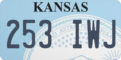 KS license plate 253IWJ