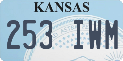 KS license plate 253IWM