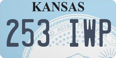 KS license plate 253IWP