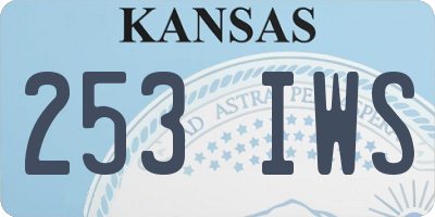 KS license plate 253IWS