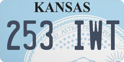KS license plate 253IWT