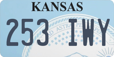 KS license plate 253IWY