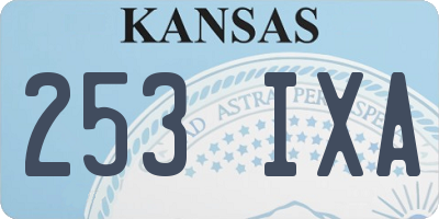 KS license plate 253IXA