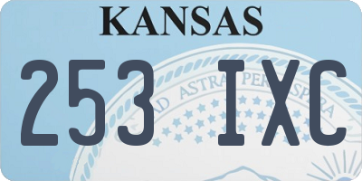 KS license plate 253IXC