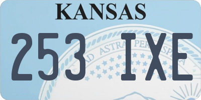 KS license plate 253IXE