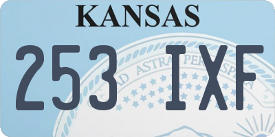 KS license plate 253IXF