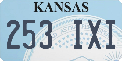 KS license plate 253IXI