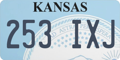 KS license plate 253IXJ