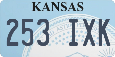 KS license plate 253IXK