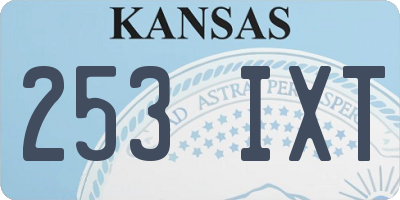 KS license plate 253IXT