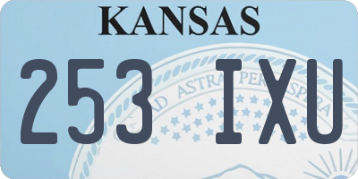 KS license plate 253IXU